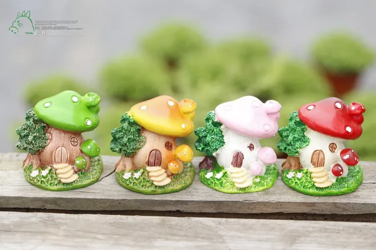 Мини Дом гриб Фея Сад миниатюрные гномы моховые террариумы изделия из смолы