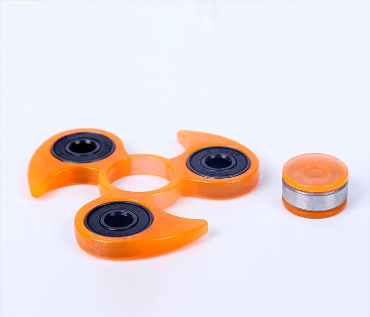 Зеленая светящаяся игрушка Спиннер пластиковый EDC ручной для аутизма и СДВГ мини