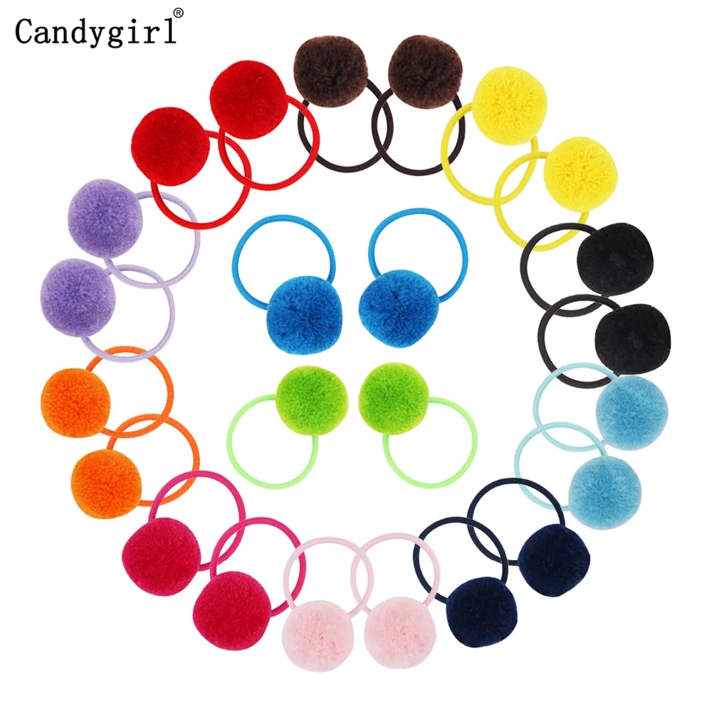 

1pc Girls Womens Ponytail Holders Plush Ball Hair Ring Elastic Hair Rope Hair Tie Accessories Rubber Band Beaddress