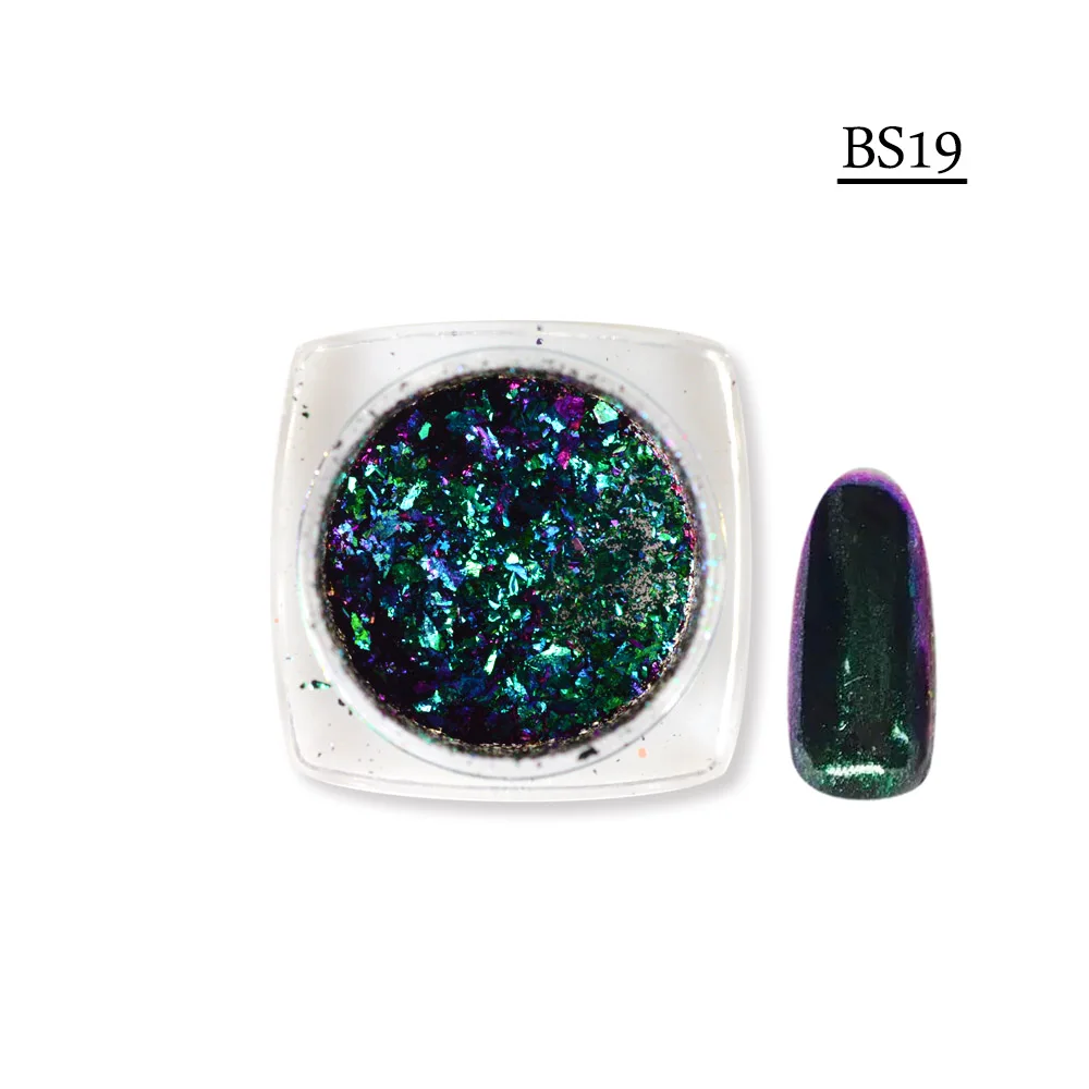BS19 SWEETTREND 1 бутылка блестящие красочные нерегулярные эффект хамелеона дизайн ногтей Блеск DIY гель лак для ногтей украшения пыли LABS07-28 - Цвет: BS19
