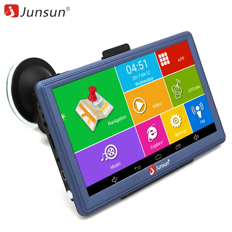 Junsun 7 дюймов android автомобильный GPS навигации навигатор MT8127A Bluetooth WI FI fm передатчик