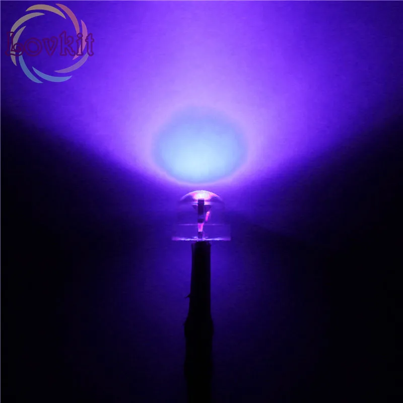 20X5 мм 12 В DC 20 см пре-проводной резистор соломенная шляпа Astigmia фиолетовый/UV LED