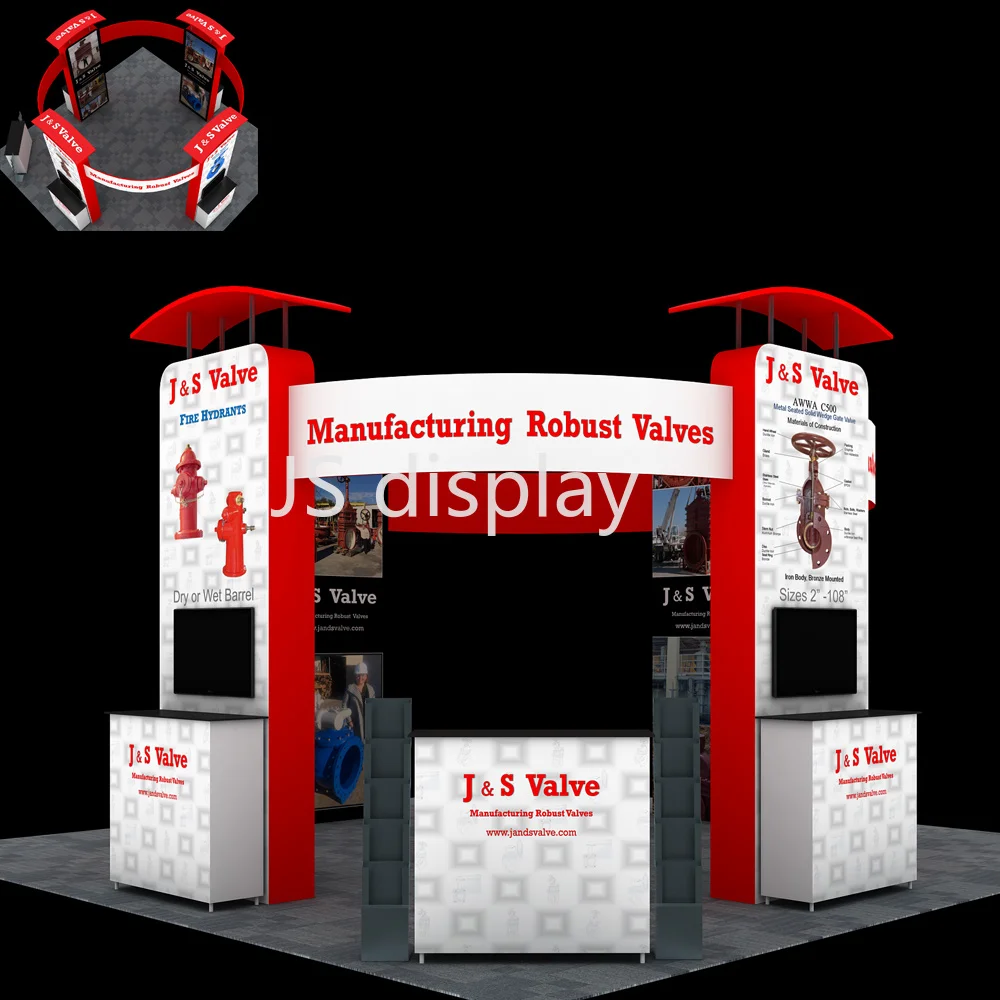 20 футовая портативная выставочная витрина с раздвижными стендами|Флаги баннеры