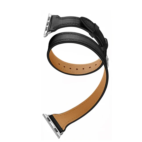 4 Натуральная кожа ремешок для apple watch, ремешок 42 мм, 38 мм, Версия 44 мм 40 мм apple watch iwatch 5/4/3/2/1 двойной тур Браслет аксессуары - Цвет ремешка: 4