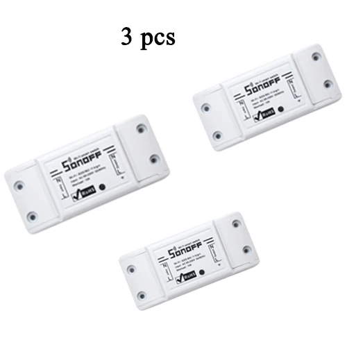 2/3/5/6/8/10 шт. Sonoff Basic умный дом переключатель Wi-Fi Беспроводной дистанционного Управление светильник таймер DIY модули 10A/2200W через Ewelink - Комплект: sonoff basic 3pcs