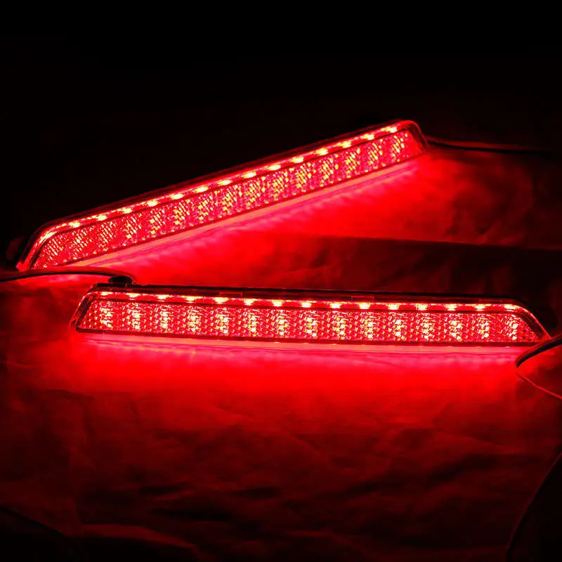Fuleem 2 шт. автомобиль Красный линзы светодиодный бампер отражатели хвост