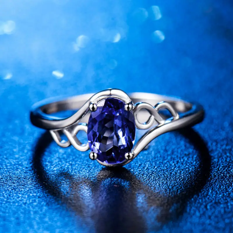 LOVERJEWELRY 18Kt обручальные кольца из белого золота прекрасное овальное кольцо