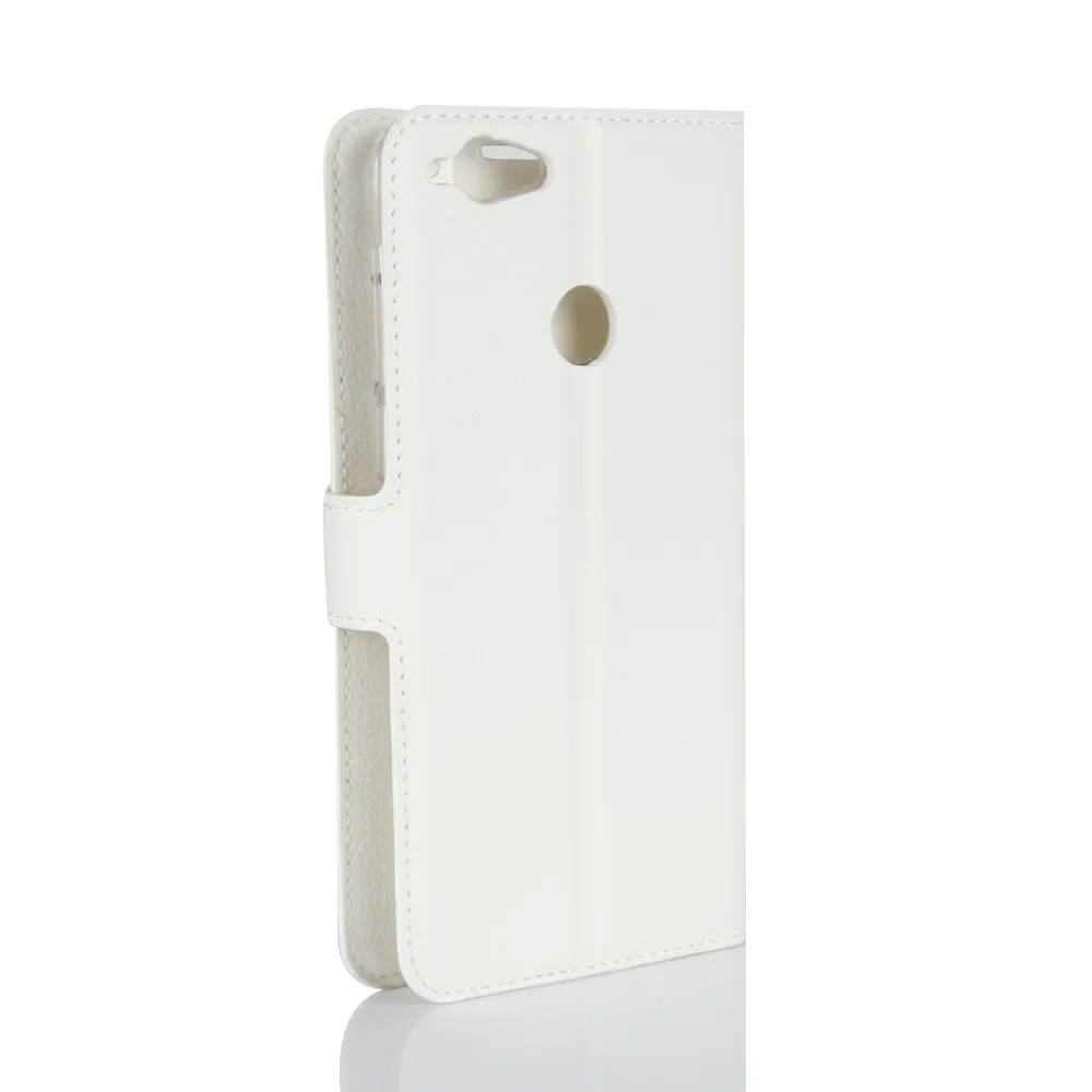 Кожаный чехол для Blackview R7 защитный в классическом стиле однотонный флип кошелек