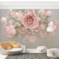 custom 3d photo wallpaper for bedroom walls 3d embossed non woven flower floral mural living room sofa tv background decoration