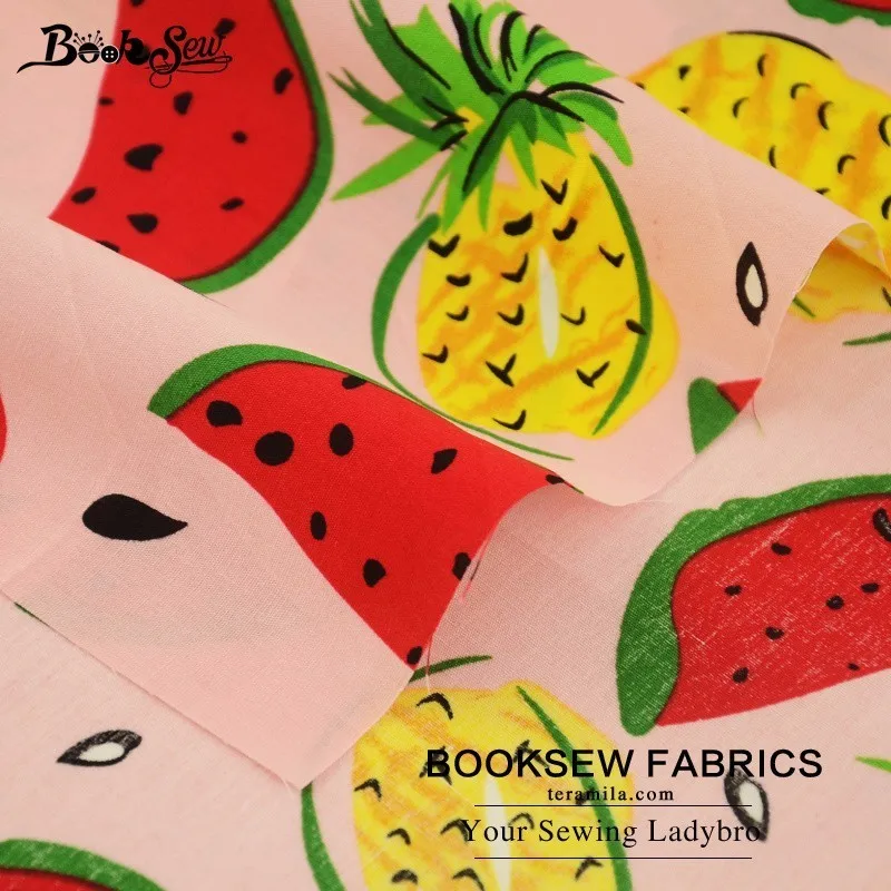 Booksew 100% хлопчатобумажная Поплиновая ткань летняя мягкая стеганая с фруктовым
