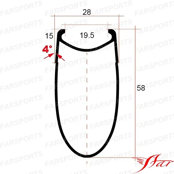 58mm x 28mm clincher Новые 28 мм карбоновые клинчерные обода 38 мм 45 мм 58 мм глубокие колесные обода дорожных велосипедов высокой TG тормозной трек, 480 г, дисковые тормоза доступны - Цвет: 58mm x 28mm clincher