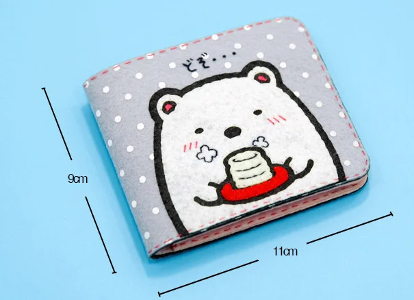 Мультфильм кошелек Ткань Фетр комплект не тканевые Craft DIY Вышивание ручной работы