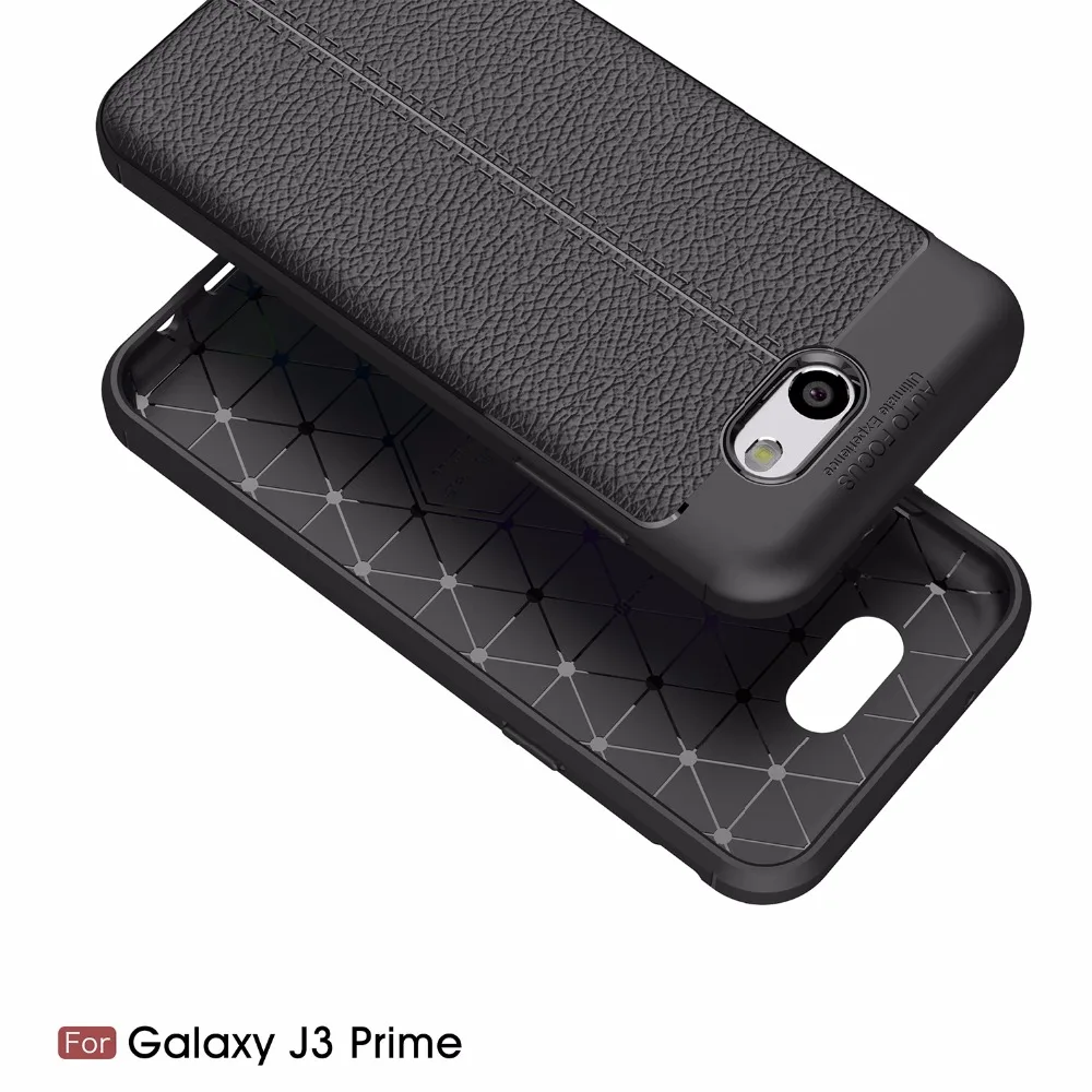 For Samsung Galaxy J3 Prime Case Emerge 2017 Protective TPU for J5 J7 Soft Silicone Leather Texture Cover |