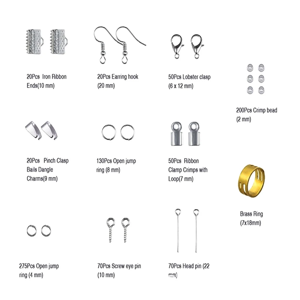 1 коробка смешанные цвета розового золота DIY аксессуары для ювелирных изделий