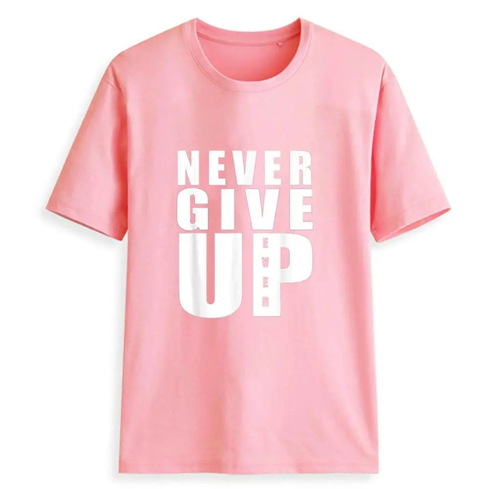 Женская футболка с надписью NEVER GIVE UP футболки коротким рукавом женские брендовые