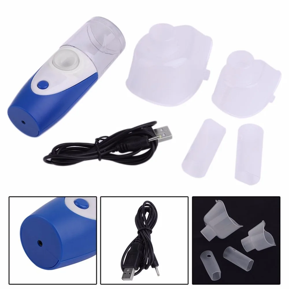 Compact Handheld Ultrasonic Nebulizer Mesh Nebuliser Face Steaming Device USB Rechargeable Humidifier Atomizer Children Adult | Красота и