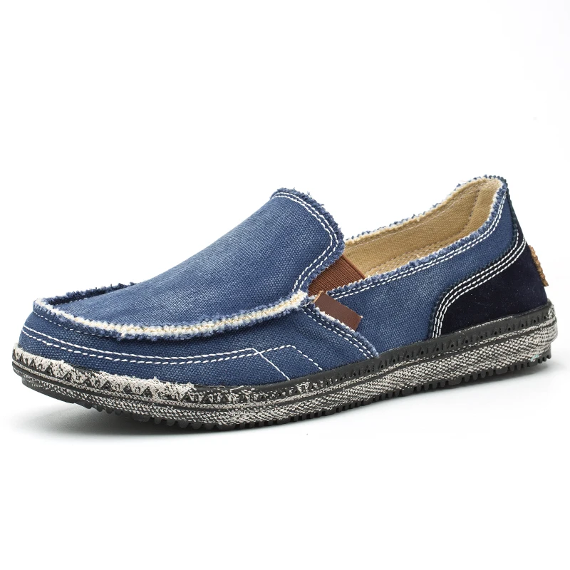 2018 New Men's Loafers Moccasins Men Canvas Shoes Fashion Summer Light Slip On Driving Black Blue Grey Yellow | Обувь