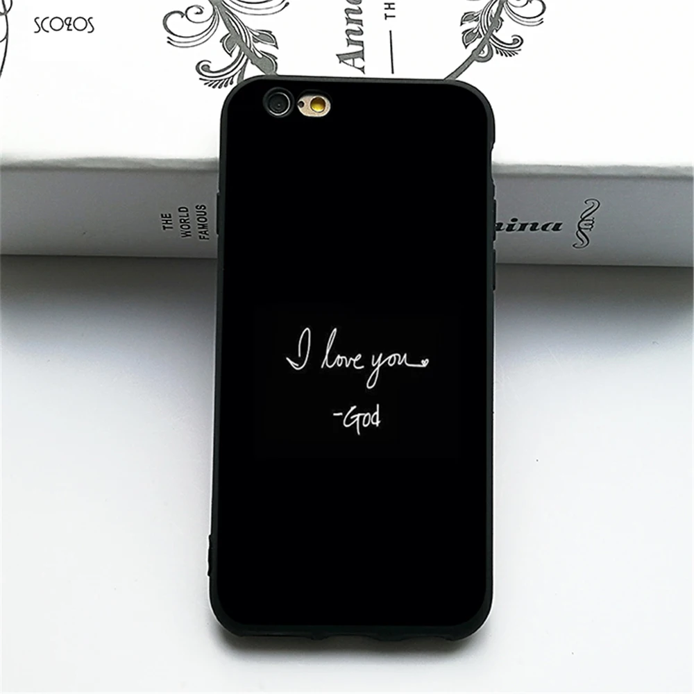 SCOZOS I Love U God цитаты Силиконовые чехол для телефона мягкий Iphone 5 5S Se 6 7 8 S плюс X Xr Xs Max |