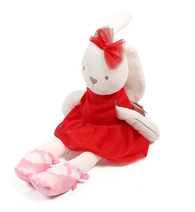 red rabbit Детские мягкие игрушки, плюшевый кролик, кролик и медведь, спящий мате, мягкие и плюшевые игрушки в виде животных - Цвет: red rabbit