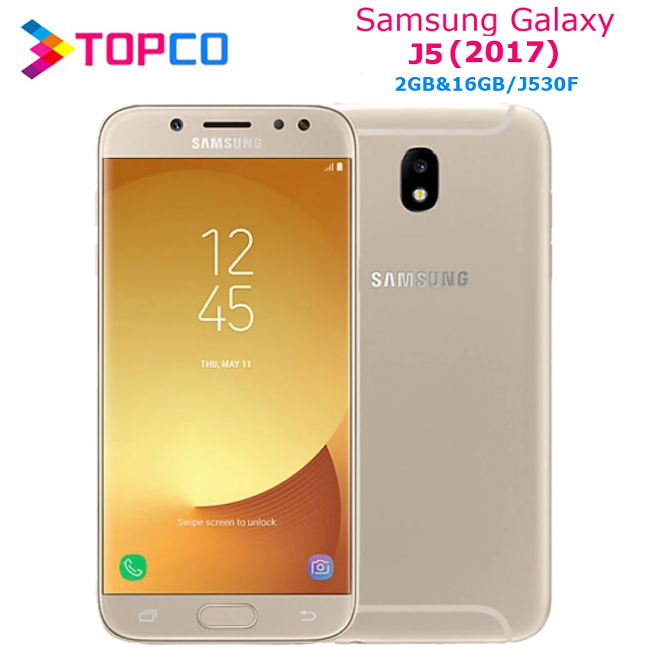 Samsung Galaxy J5 (2017) J530F Оригинальный разблокированный Android Мобильный Восьмиядерный 2 Гб