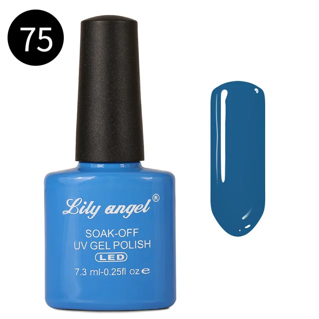 75 Lily Angel 7,3 мл Nail Art Дизайн Маникюр 110 Цвет Soak Off эмали гель для ногтей Светодиодный УФ гель лак для ногтей 39-76 - Цвет: 75