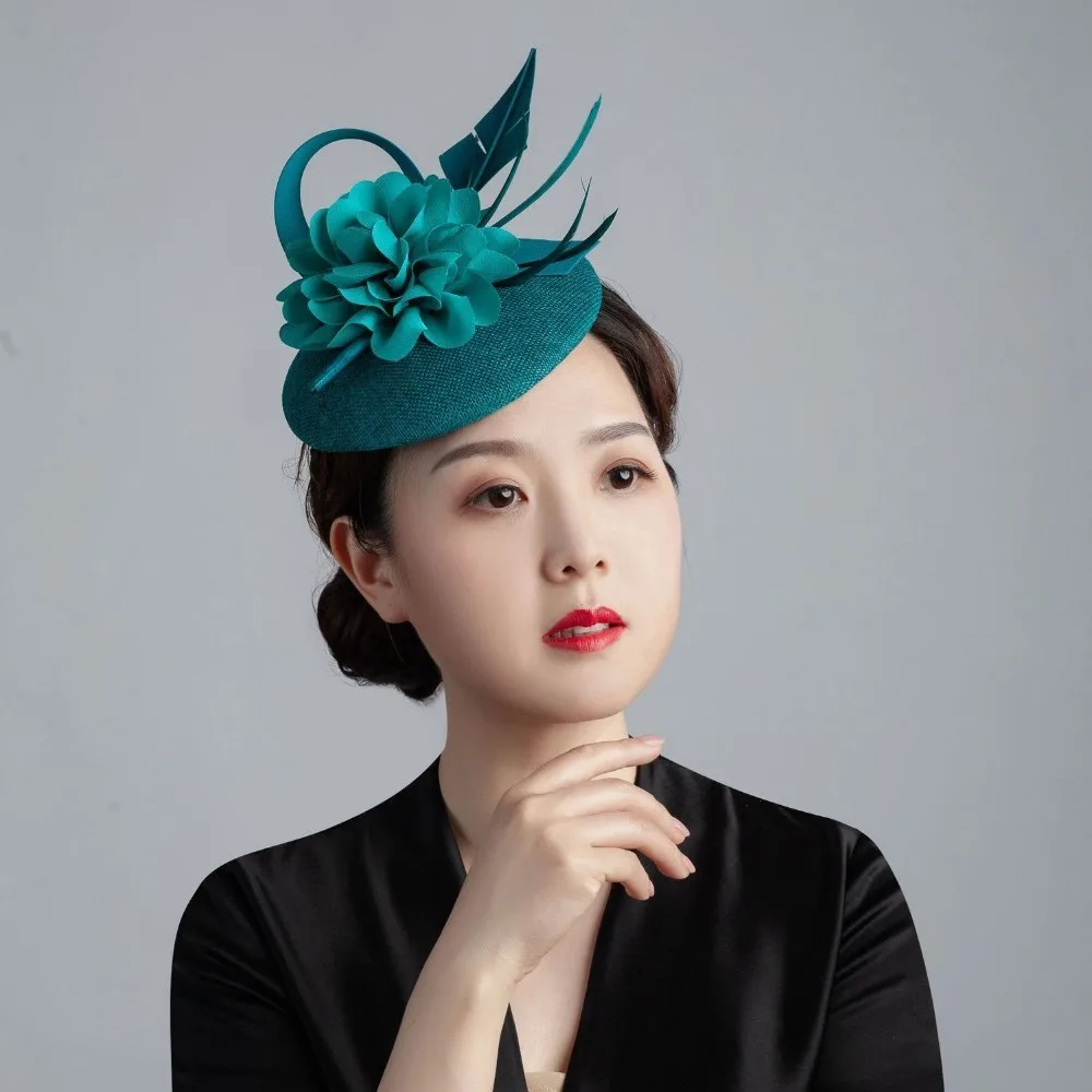 Женская шикарная Вуалетка шляпка для коктейлей свадеб вечеринок церкви модные