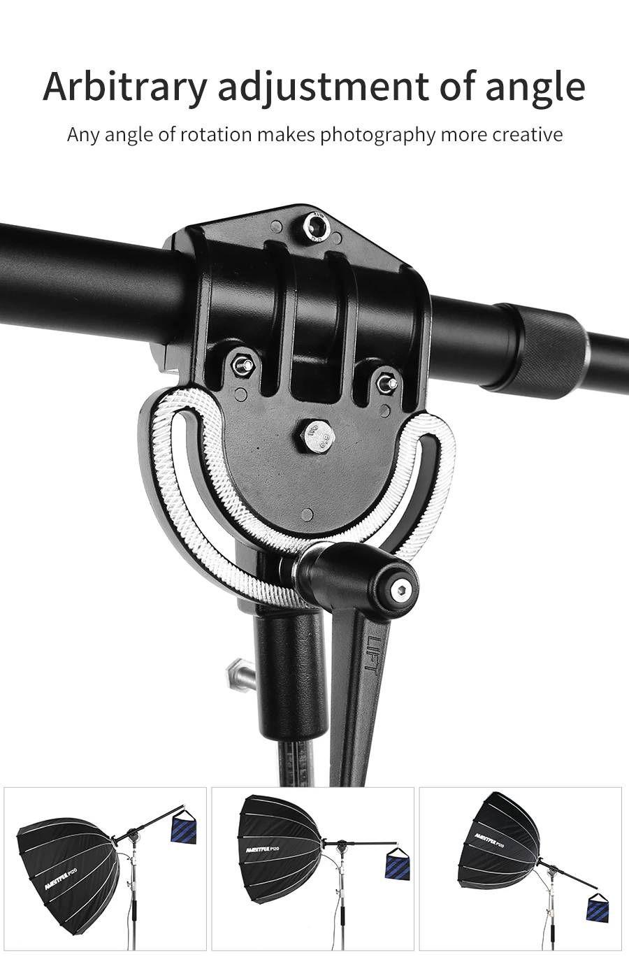 AMBITFUL AL-06 Bowens софтбокс Отражатель Выдвижной кронштейн адаптер для Bowens Elinchrom Profoto Speedlite Stduio Flash