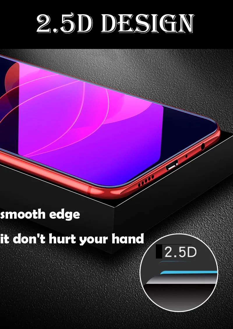 Закаленное стекло с защитой от синего света для Huawei P9 P10 Mate20 Mate20X Защитная пленка