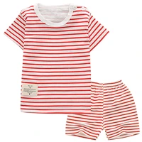 2019 baby clothes best quality 100 cotton summer kids clothes striped baby boy and girl clothes children sets tshirt