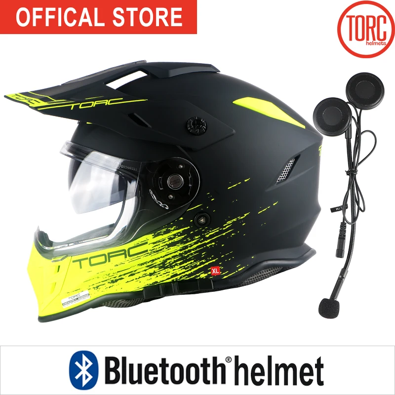 Bluetooth мотоцикл анфас мотоциклетный шлем Casco двойной линзы motorcross бездорожью шлем подключения телефона Поддержка вызова T331