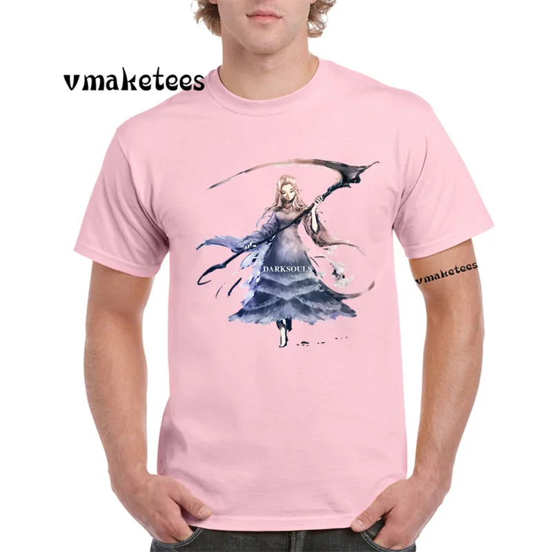 Dark Souls T-shirt geek Short sleeve O-Neck Knight Oscar's Old Plus 7 Estus Flask Tshirt GMT364 | Мужская одежда