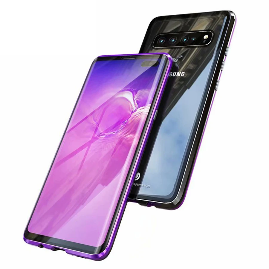 Магнитный металлический чехол для Samsung S10 5G S9 S8 Plus Note 9 8 A7 A9 2018 A50 A60 A70 A30 A80 2019