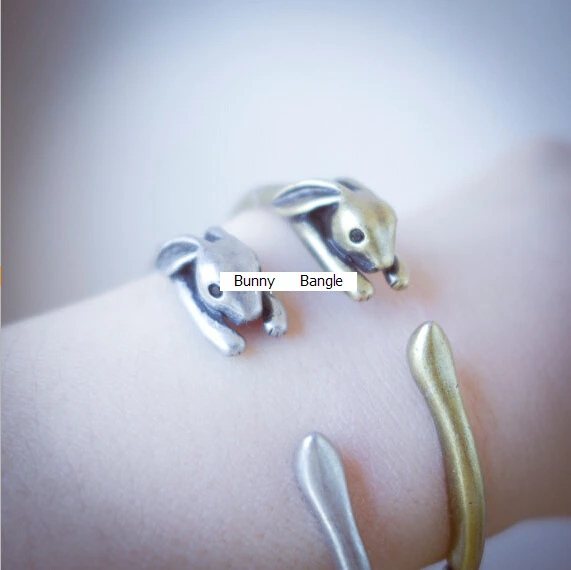 Прямая продажа с фабрики регулируемый винтажный браслет в виде кролика