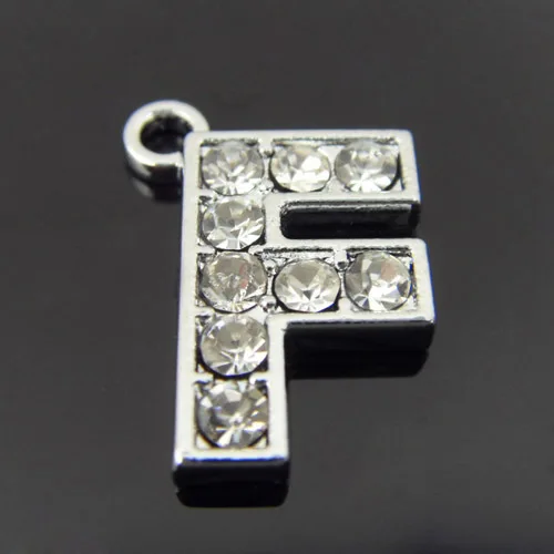 

10 Piece/lot Fashion Initial Letters Charms Pendant Jewelry With Rhinestones Inlay for DIY Jewelry Making Finding Accessories