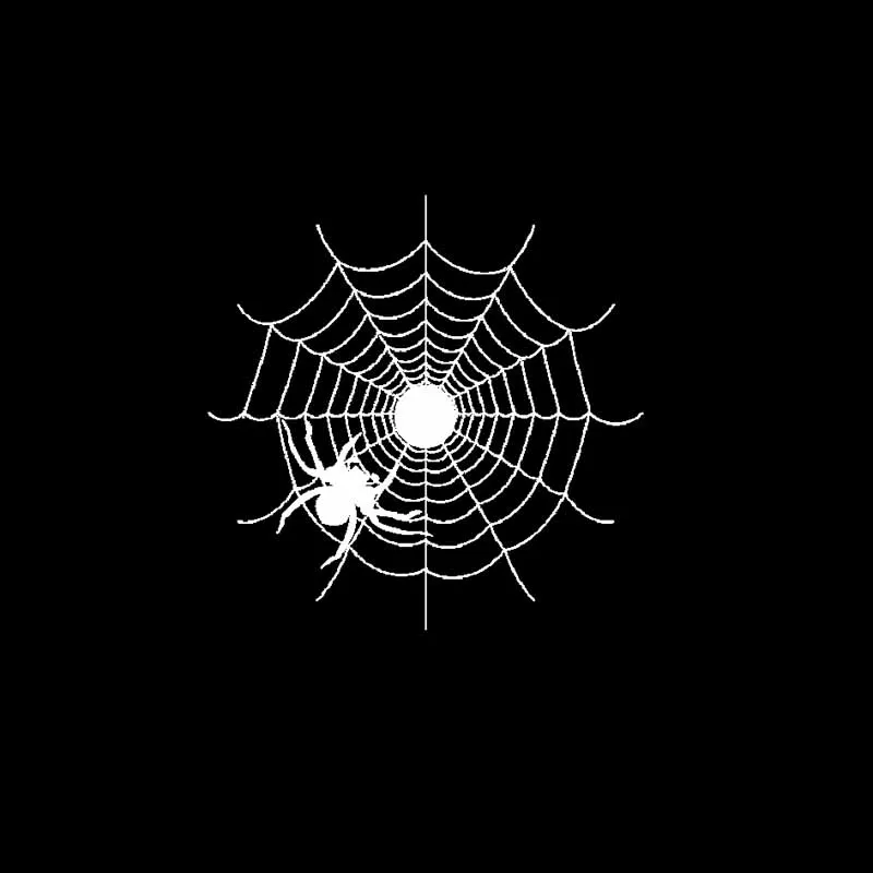 YJZT 14.6CM*14.6CM Hollowed Out Spider And Cobweb Cool Vinyl Decal Car Sticker Delicate Black/Silver C19-0706 |