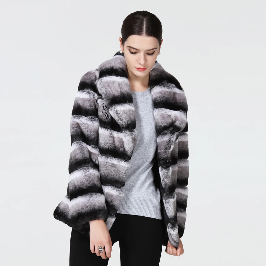 Женская Шуба на осень и зиму новая фасон с кроличьим мехом куртка натуральным