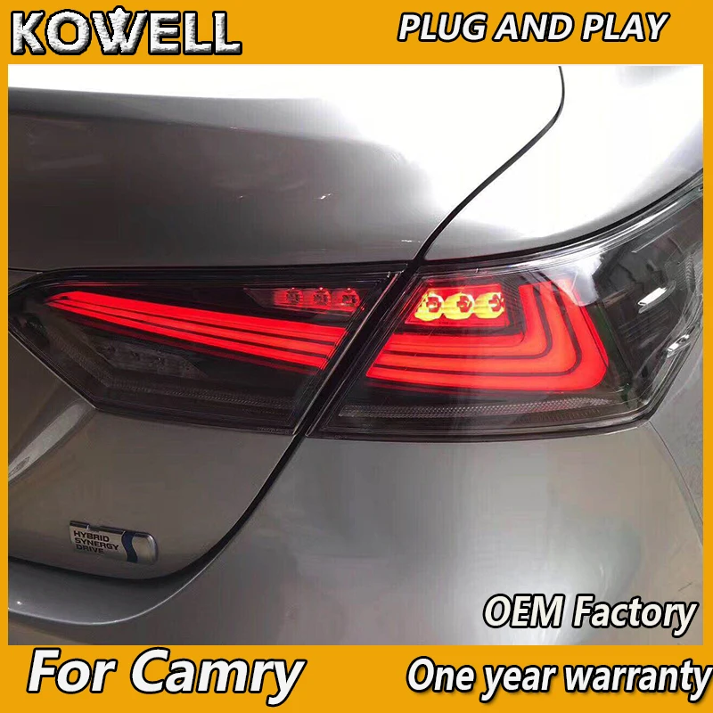 4 шт. KOWELL стайлинга автомобилей для 2018 Camry задних сигнальных огней светодиодный