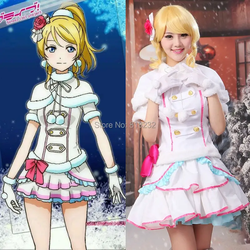 

Женское платье с надписью «Love Live Snow Halation Eli Ayase»