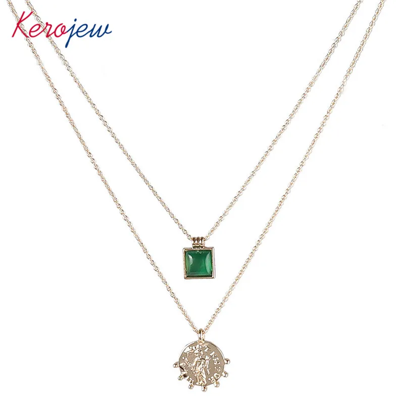 Vintage Fashion Necklaces For Women Korean Designer Brand Multi-layer Zinc Alloy Chains Gold Color Pendant Necklace Aliexpreess | Украшения