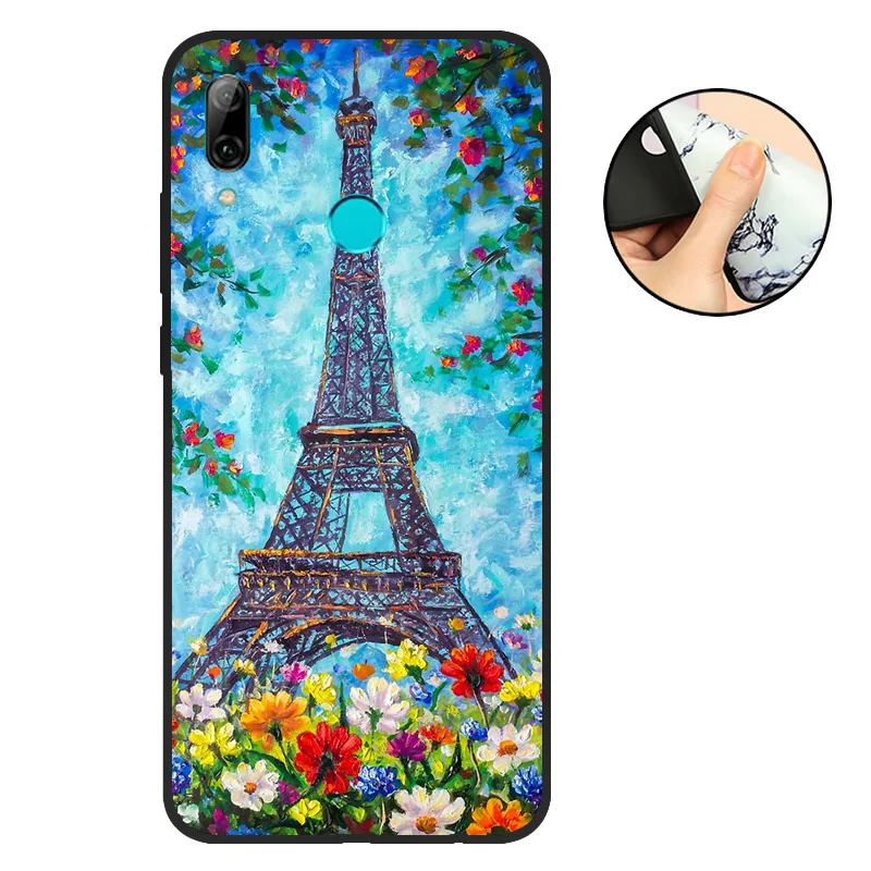 Чехол для телефона Huawei P Smart 2019 силиконовый черный матовый мягкий чехол из ТПУ |