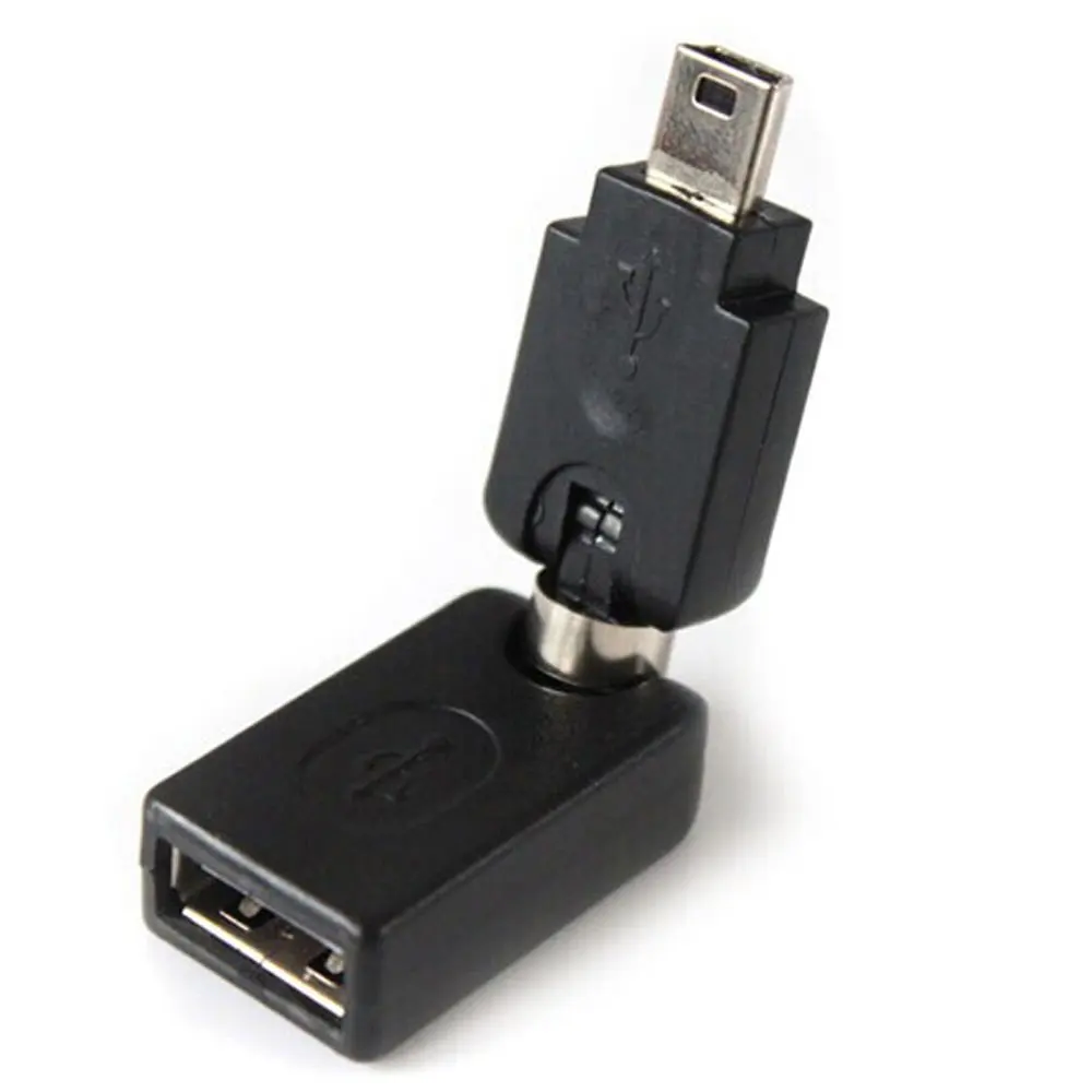 2 шт./лот вращающийся на 360 градусов Переходник USB 0 Мама mini 5 контактный папа OTG
