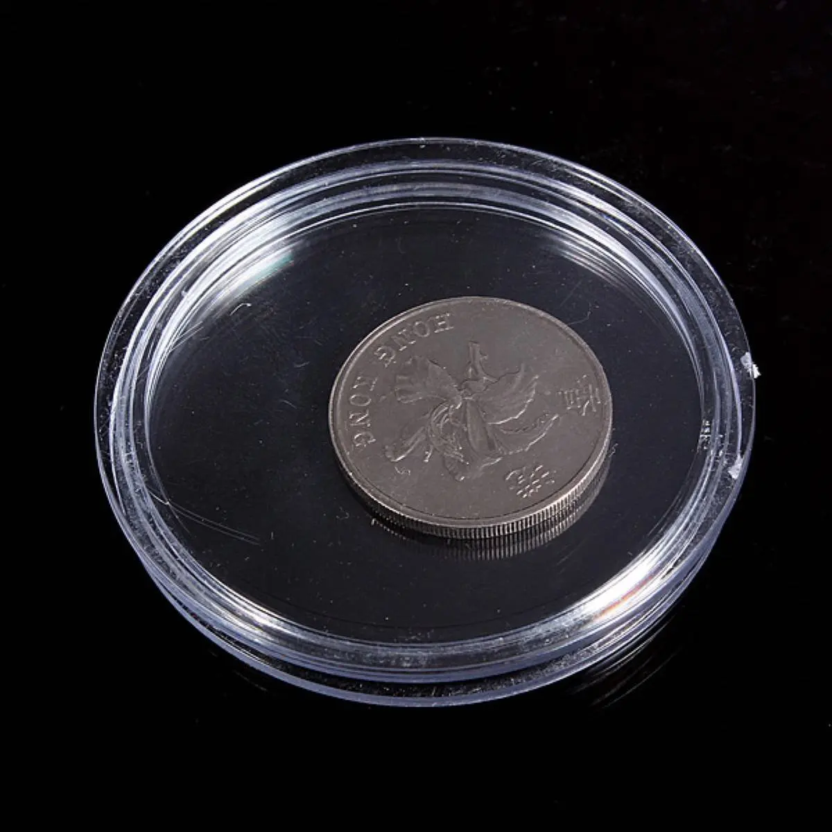10 pcs Small round transparent plastic coin capsules box 20mm | Дом и сад