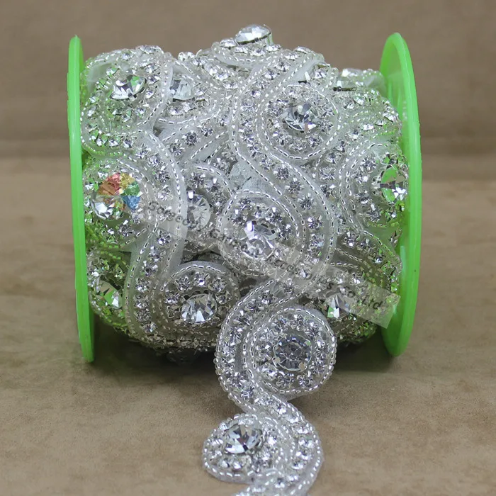 1 ярд Приклеивание по утюгу S-образная форма бандаж отделка Свадебный костюм