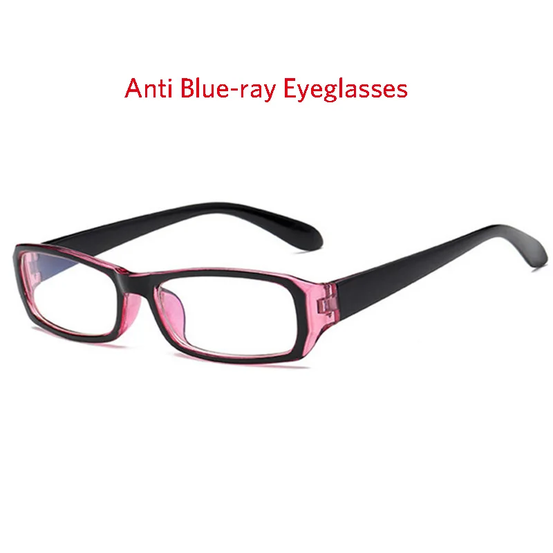 P Anti Blue-ray Lens Iboode, простые очки для близорукости, очки для близорукости, женские, мужские, черная оправа, короткий объектив прицела, очки, анти-голубые очки, ультра светильник - Цвет оправы: P Anti Blue-ray Lens