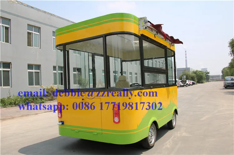 2019 Электрический передвижной киоск тележка для торговли уличной едой Ван