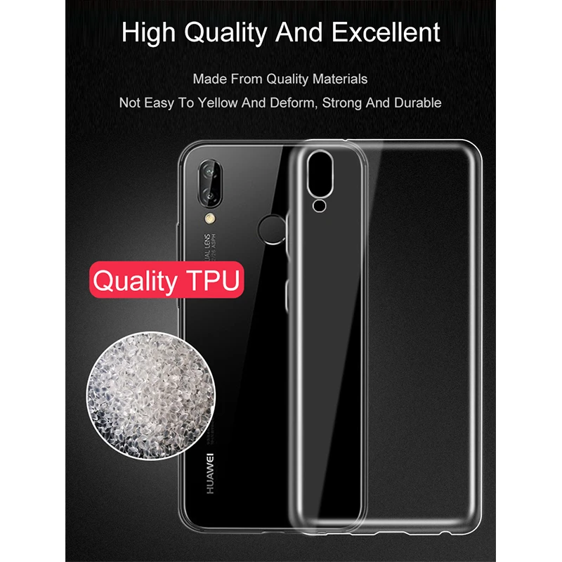 Ультратонкий силиконовый чехол для телефона Huawei P20 P30 Pro P9 P10 Plus Lite Mate 20 20x мягкий