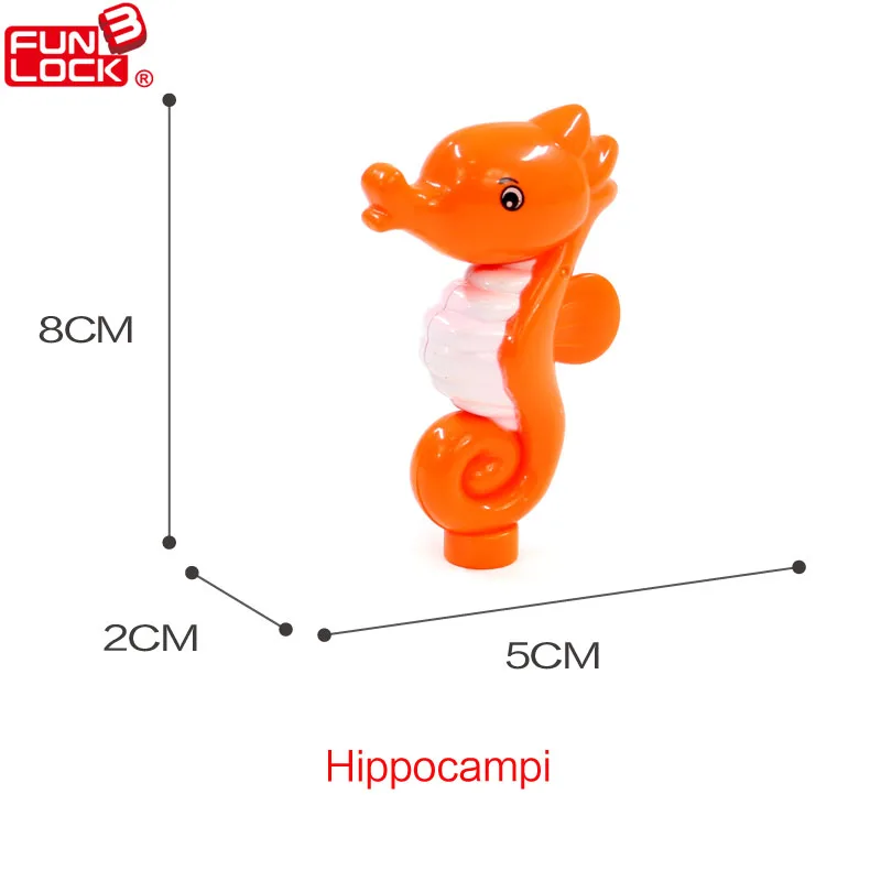 Funlock Duplo игрушки блоки 8 шт. серии глубоководный океан набор животных с акулой