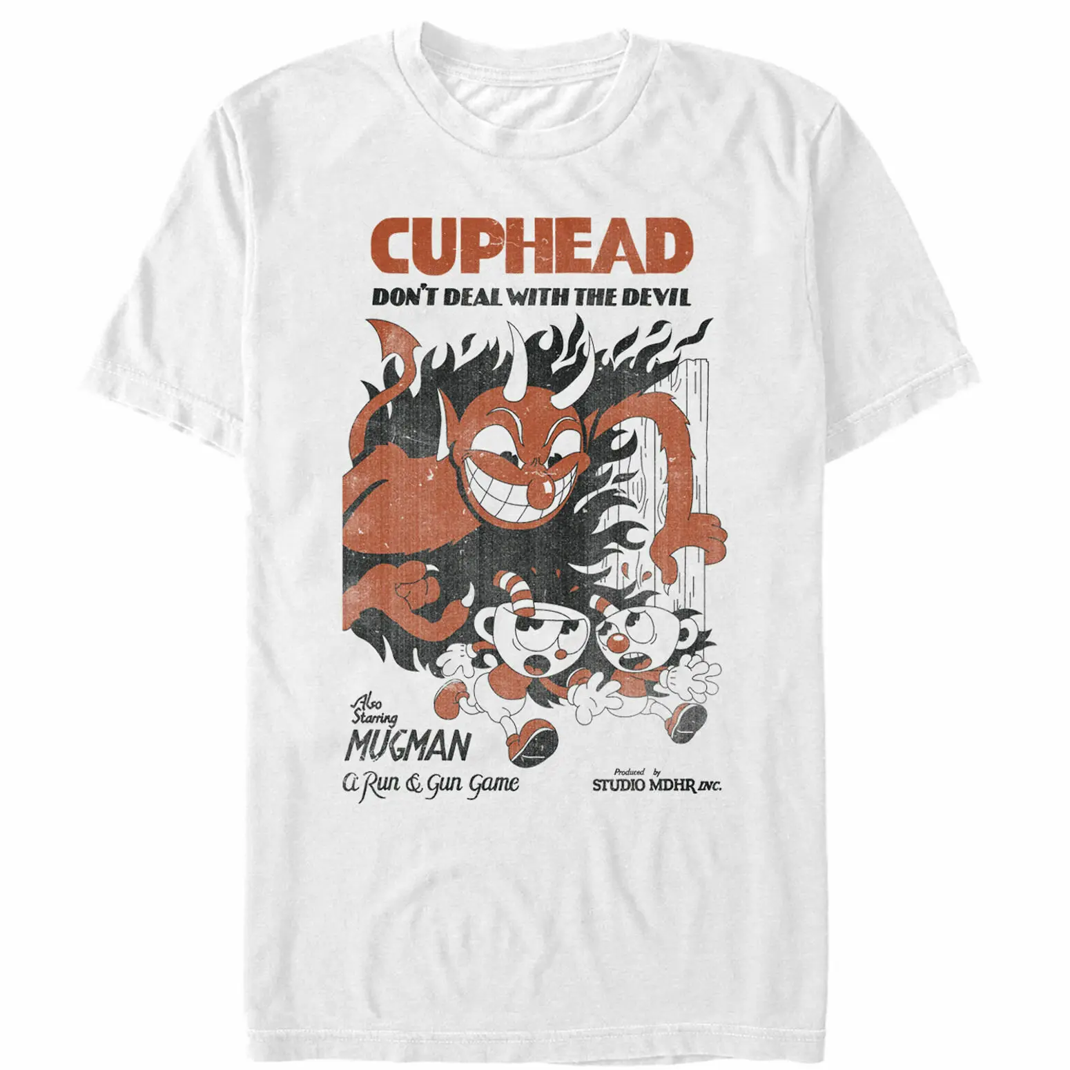 

2020 NEW Cuphead Retro Devil Deal Mens Graphic T Shirt streetwear