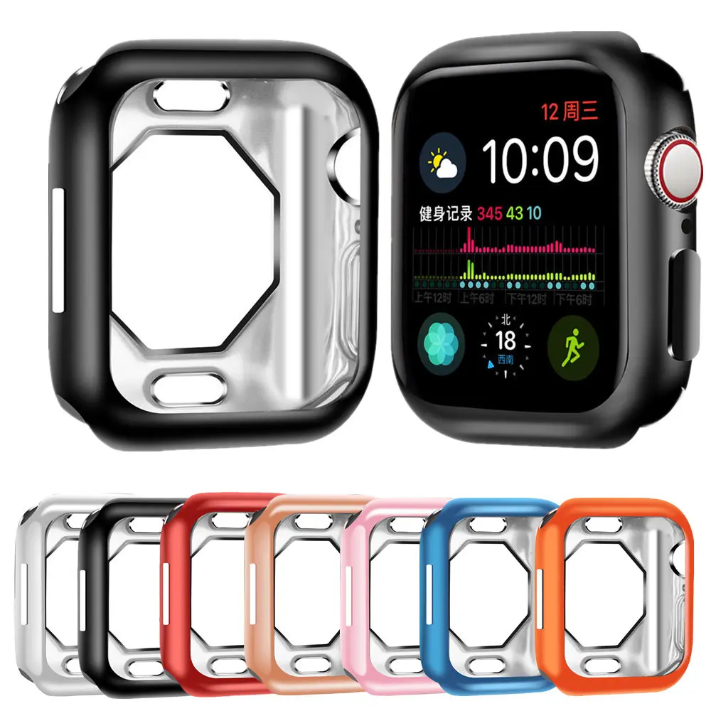 Мягкий чехол бампер для Apple Watch SE Series 6 5 4 40 мм 44 мм|Ремешки часов| |