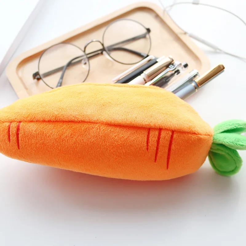 Милый плюшевый морковка чехол для карандашей канцелярские товары креативный